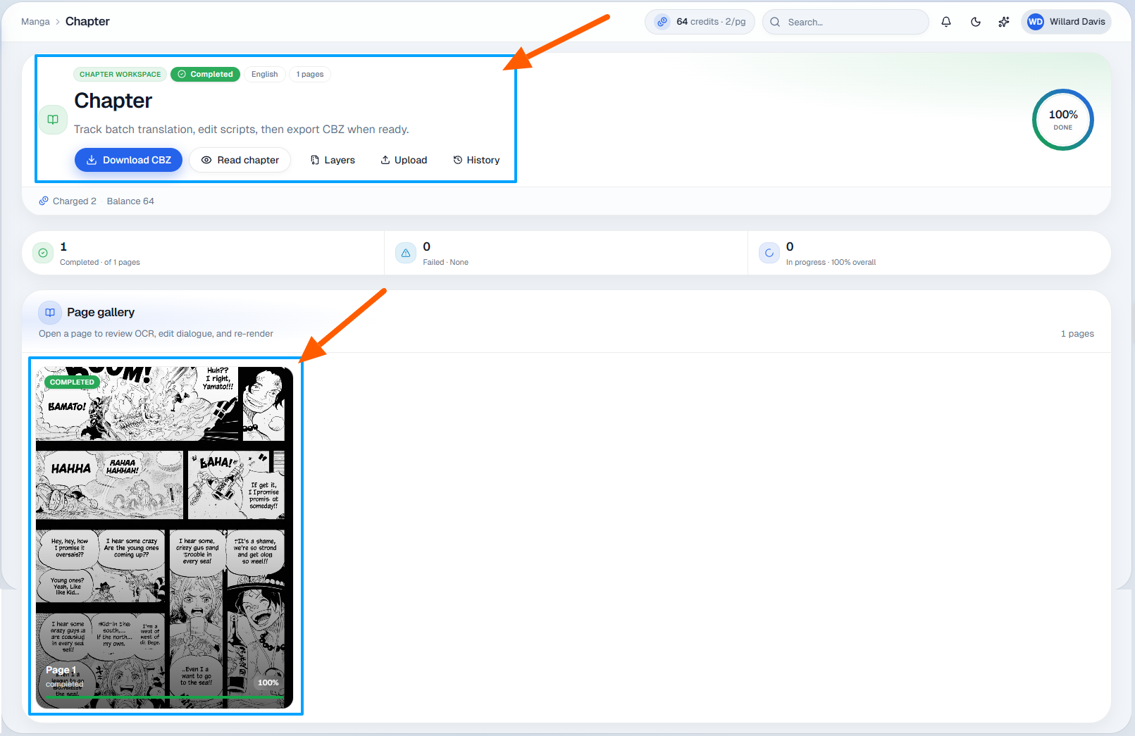 Manga translation source details after adding URL
