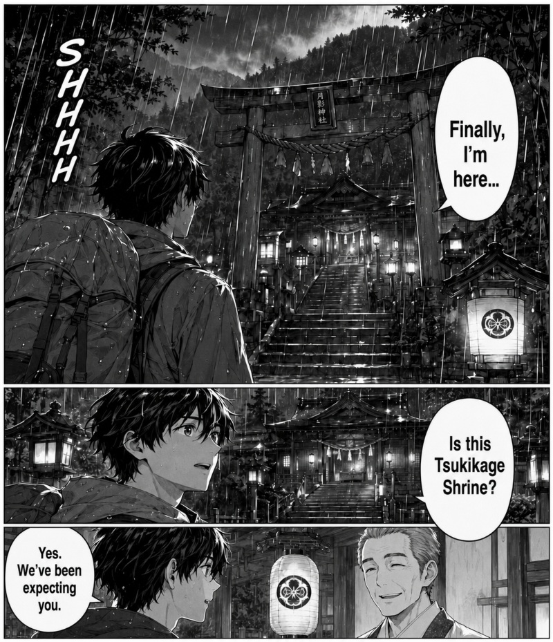 Japanese manga page translated into English