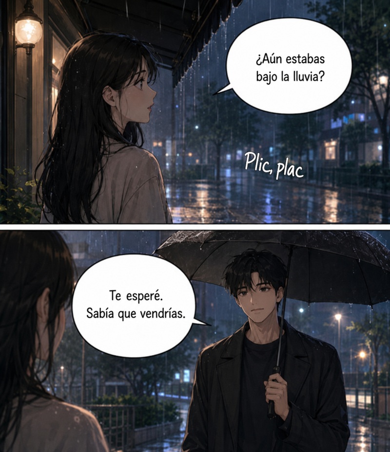 Korean webtoon page translated into Spanish