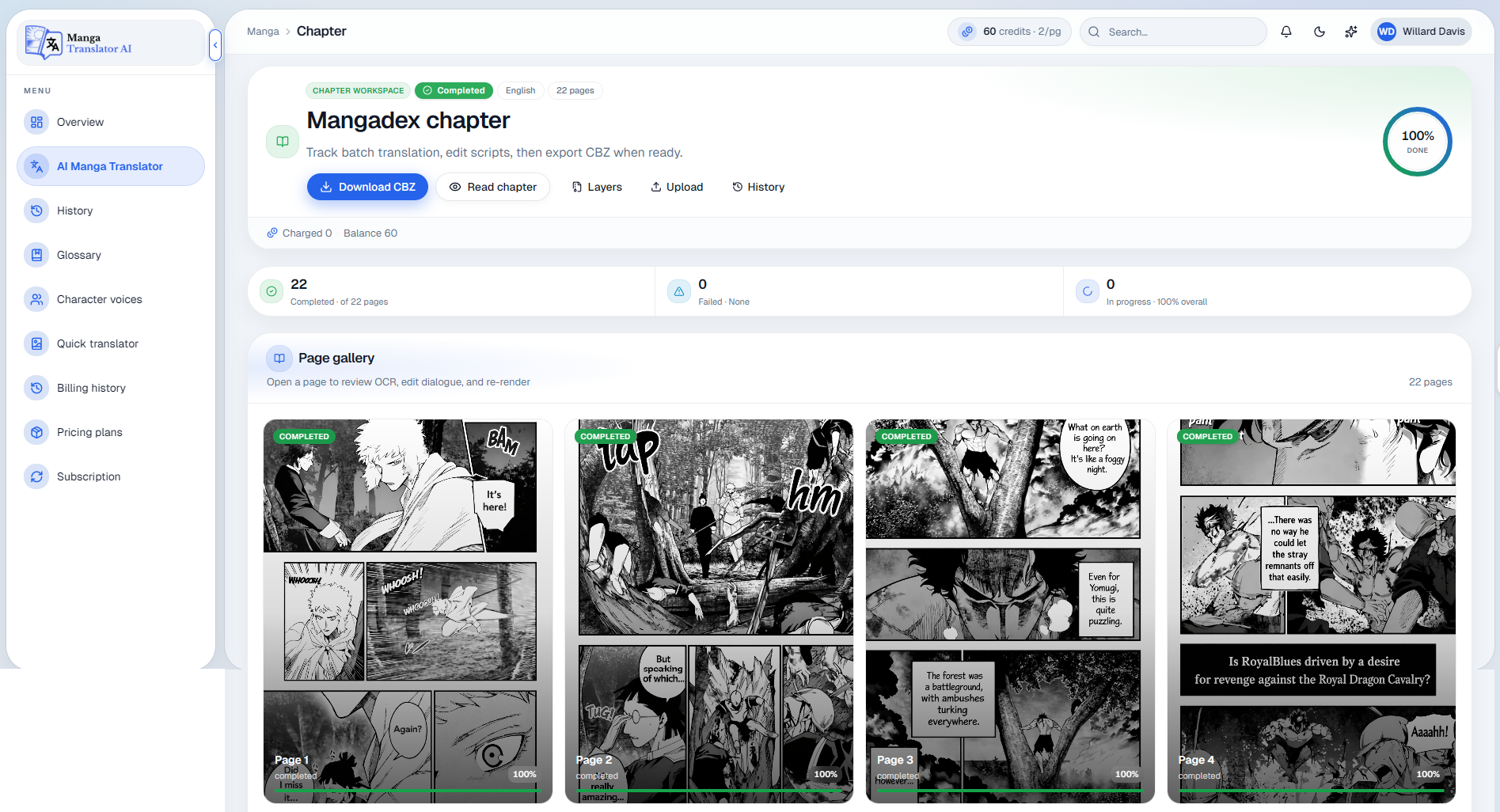 Import a MangaDex chapter into Manga Translator AI